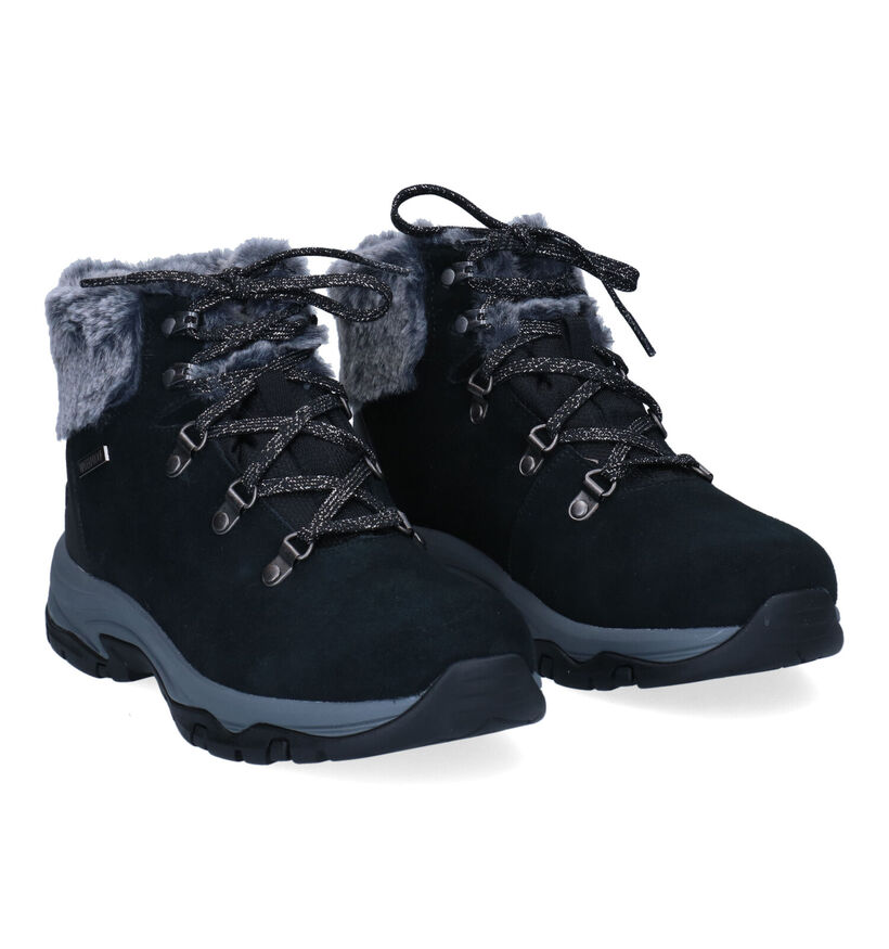Skechers Trego Falls Fine Chaussures de randonnée en Noir en daim (295677)