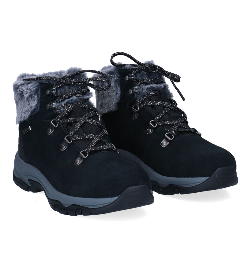 Skechers Trego Falls Fine Zwarte Wandelschoenen in stof (295677)