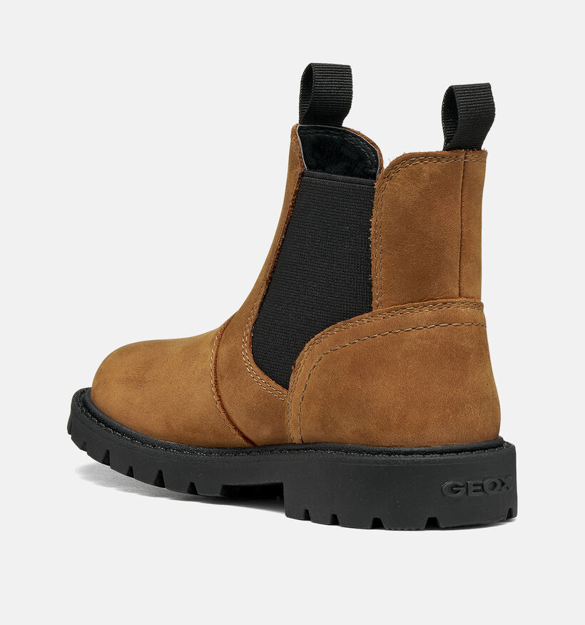 Geox Shaylax Bottines Chelsea en Cognac pour gar&ccedil;ons (376227) - pour semelles orthop&eacute;diques