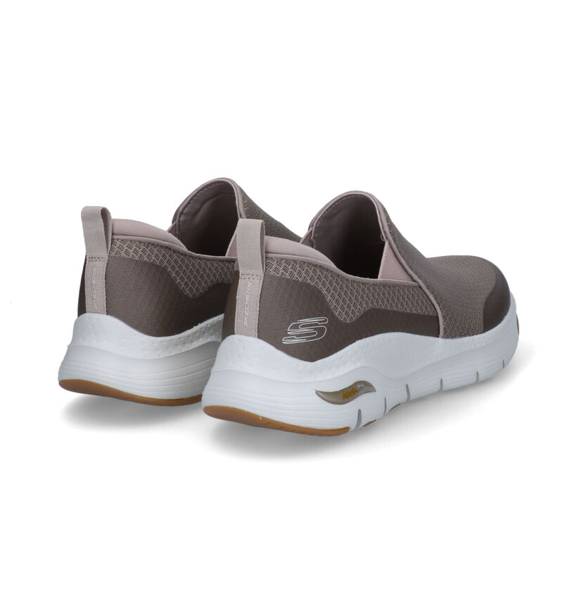 Skechers Arch Fit Taupe Slip-on Sneakers voor heren (318127)