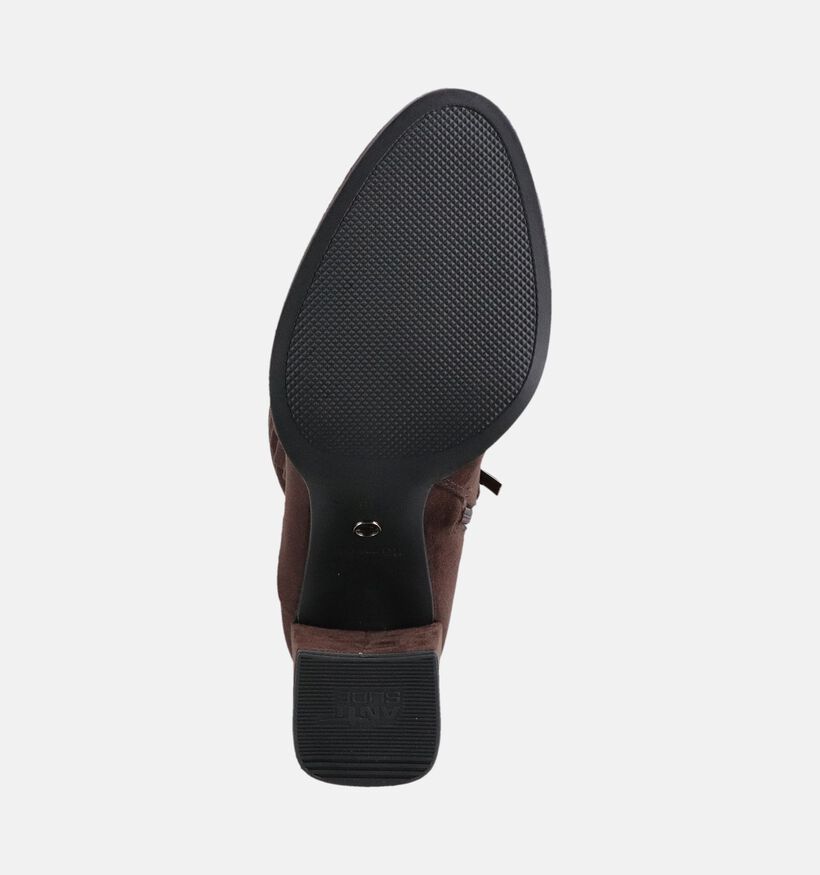 Tamaris Donkerbruine Overknee Laarzen met Hoge Hak voor dames (378982)