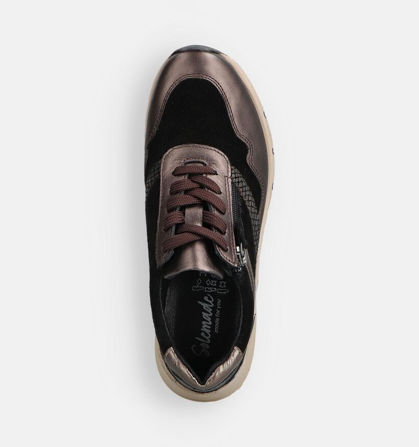 Solemade Jasmin Zwarte Veterschoenen voor dames (364157) - geschikt voor steunzolen