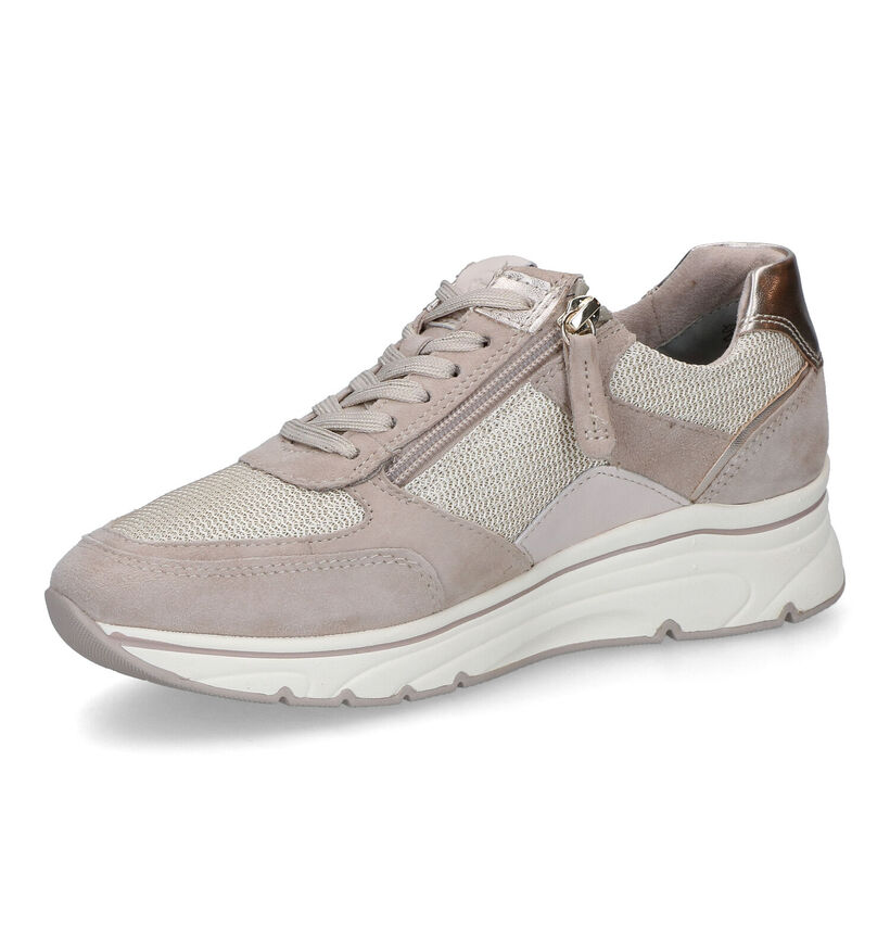 Tamaris Beige Veterschoenen voor dames (320549) - geschikt voor steunzolen