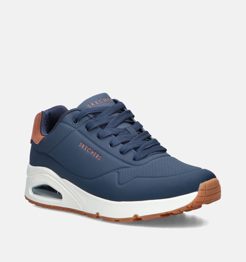 Skechers Uno Suited On Air Baskets en Bleu pour hommes (350323)