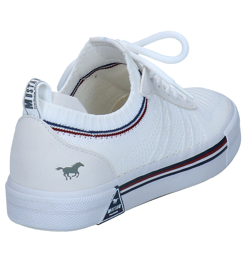 Mustang Witte Sneakers in stof (286153)