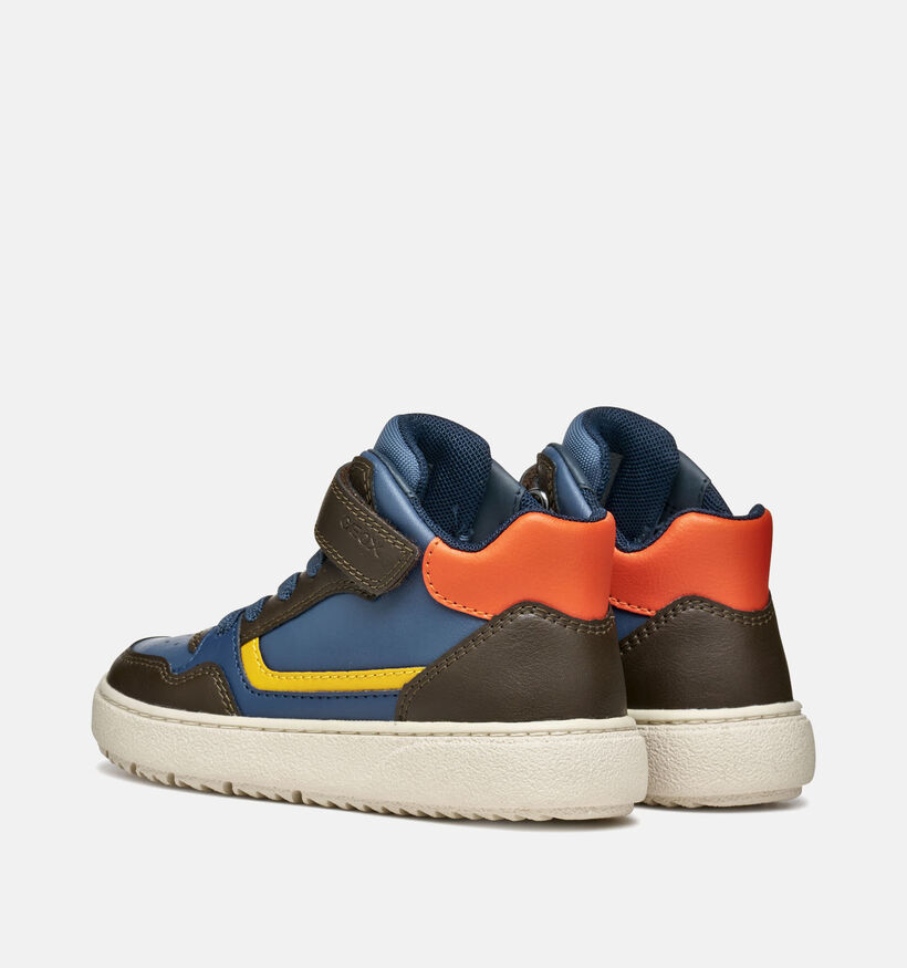Geox Theleven Blauwe/Bruine Sneakers voor jongens (360368) - geschikt voor steunzolen