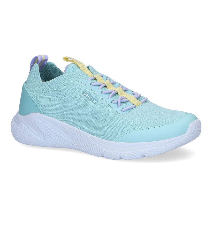 Geox Sprintye Baskets en Bleu pour filles (302625) - pour semelles orthopédiques