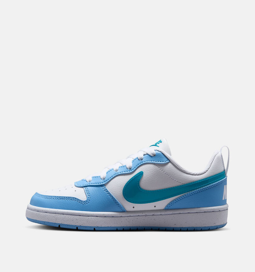 Nike Court Borough Baskets basses en Bleu pour gar&ccedil;ons (377299)