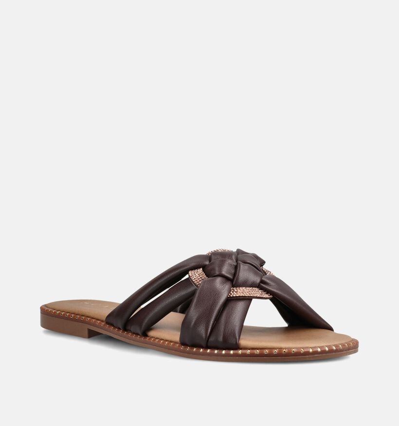 Scapa Donkerbruine Slippers voor dames (373345)