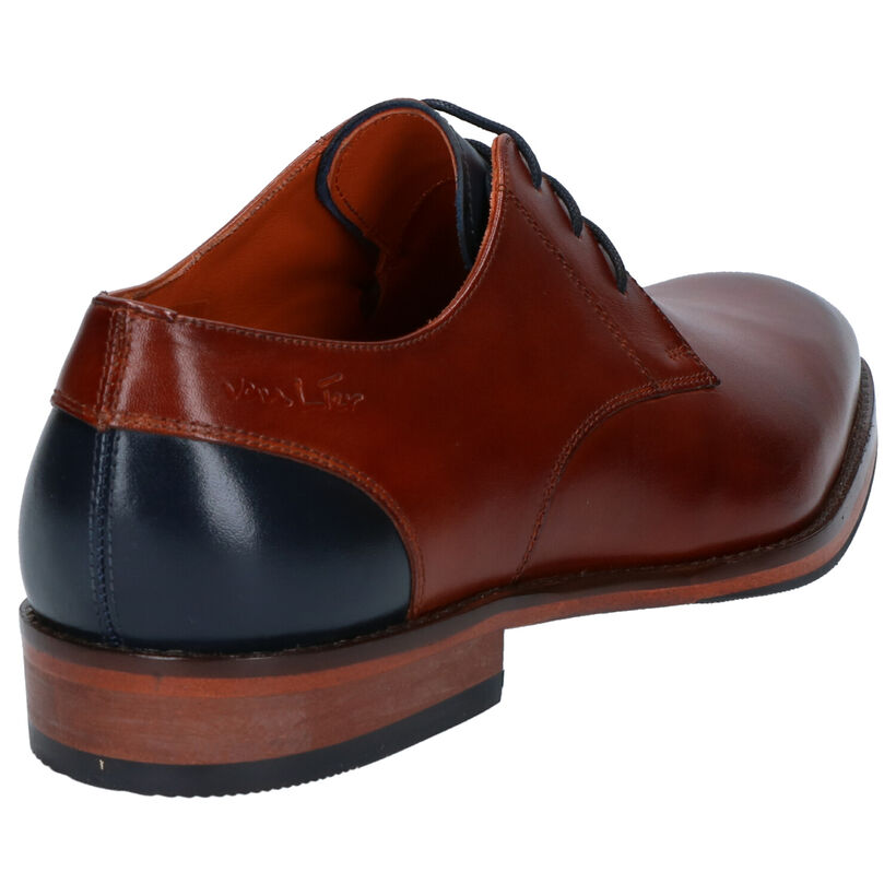 Van Lier Cognac Geklede Veterschoenen in leer (272964)