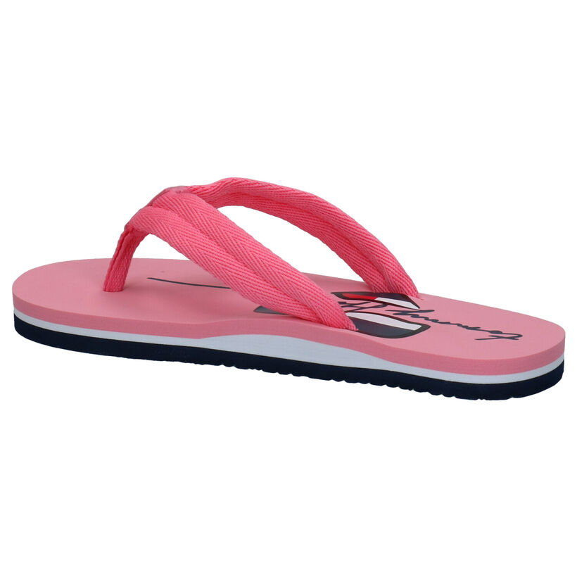Tommy Hilfiger Roze Teenslippers in stof (266548)