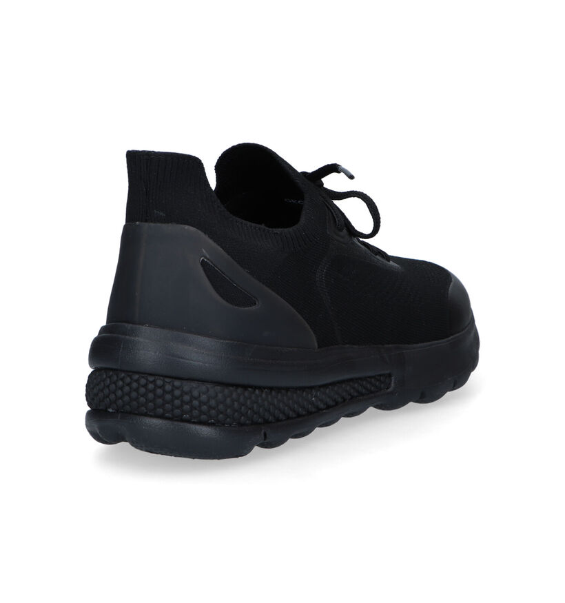 Geox Spherica Actif Zwarte Sneakers in stof (320086)