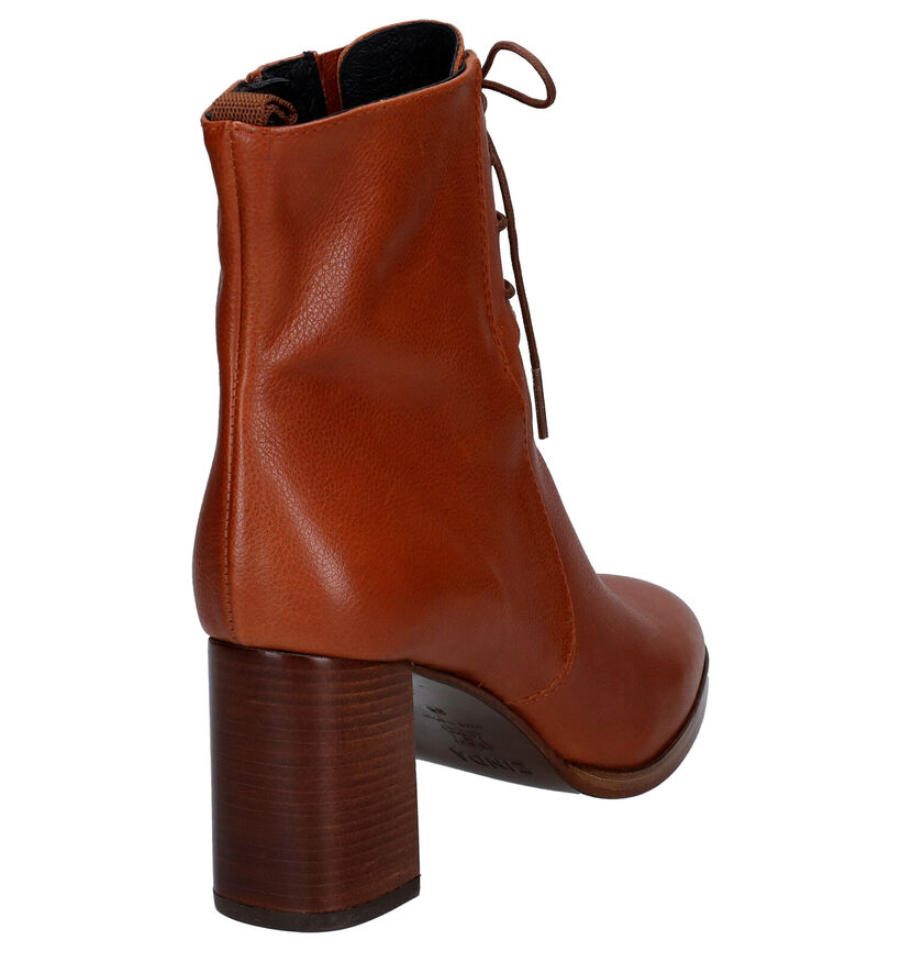 Zinda Bottines à lacets en Cognac en cuir (298900)