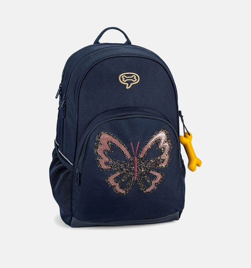 STONES and BONES Glitter Butterfly Sac &agrave; dos en Bleu fonc&eacute; pour filles (377424)