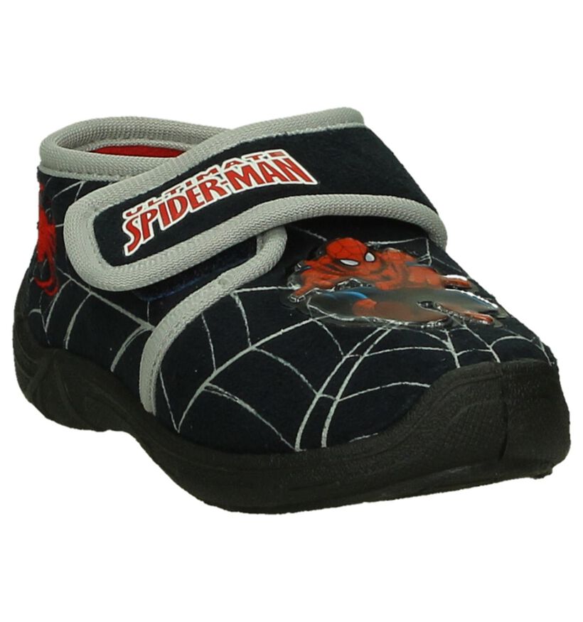 Spiderman Pantoufles fermées en Bleu foncé en textile (202847)