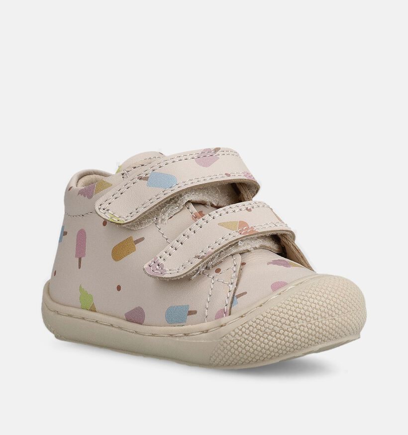 Naturino Cocoon Beige Babysneakers voor meisjes (371576) - geschikt voor steunzolen