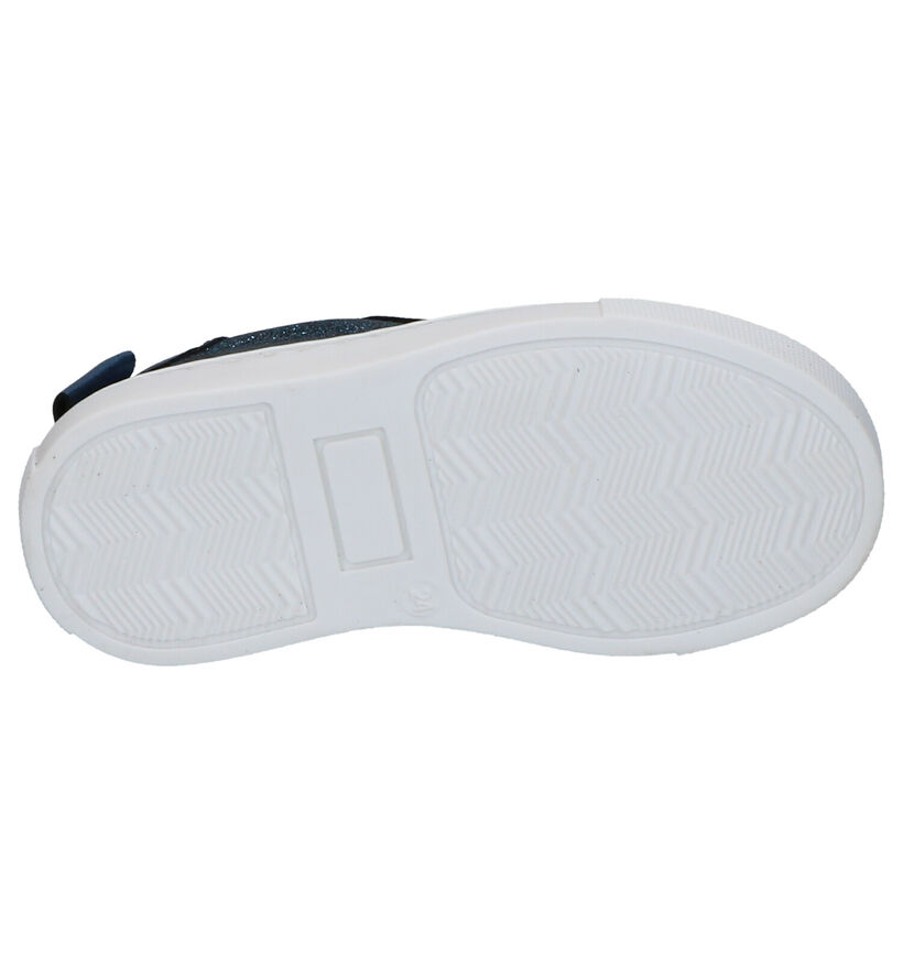 Milo & Mila Baskets basses en Bleu foncé en cuir (290086)