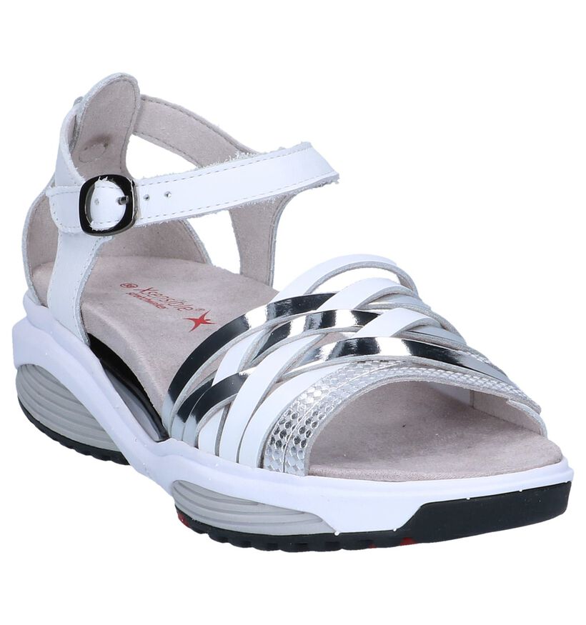 Witte/Zilveren Sandalen Xsensible Kea in leer (246459)