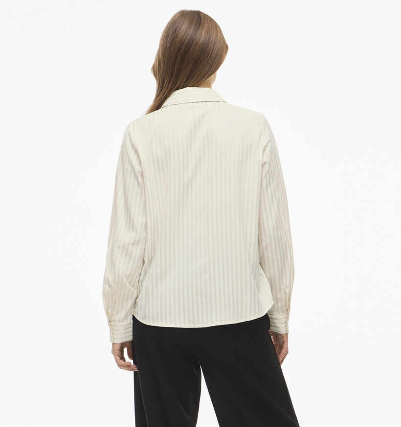 Vila Fija Tie Ecru Hemd met Das voor dames (366678)