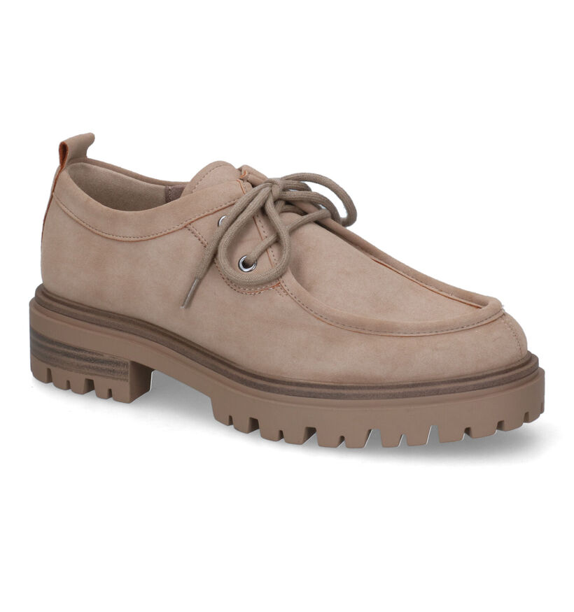 Tamaris Chaussures à lacets en Taupe en simili cuir (315402)