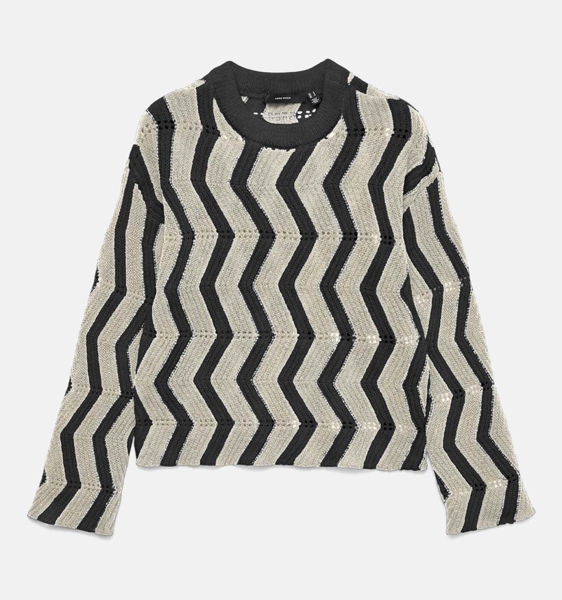Vero Moda Libra Beige/Zwarte Trui voor dames (366113)
