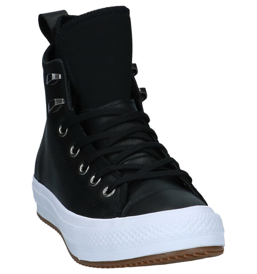 Converse All Star WP Boot Zwarte Slip-on Sneaker in leer (233387)