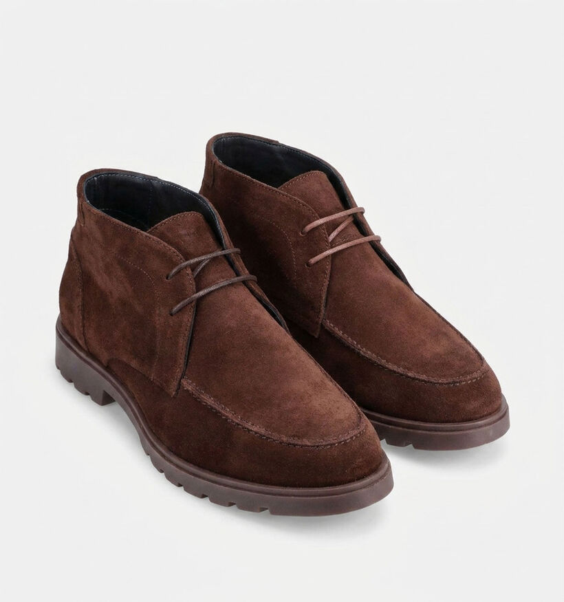 Berkelmans Baro Donkerbruine Geklede Veterschoenen voor heren (379057) - geschikt voor steunzolen