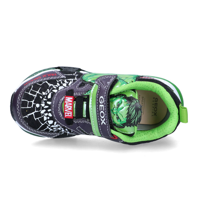 Geox Marvel Avengers The Hulk Baskets en Vert pour garçons (321560) - pour semelles orthopédiques