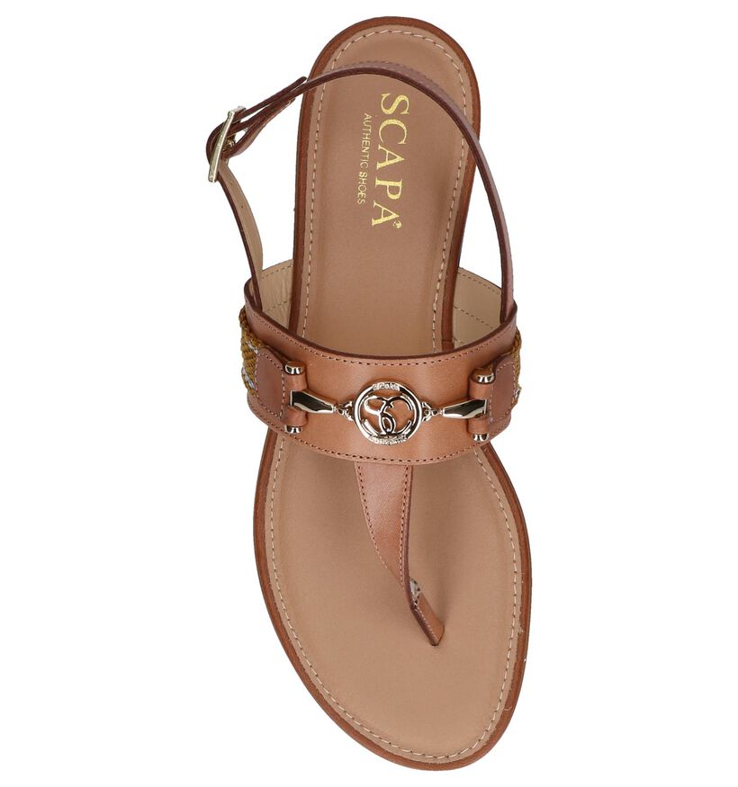 Cognac Sandalen Scapa in leer (246088)