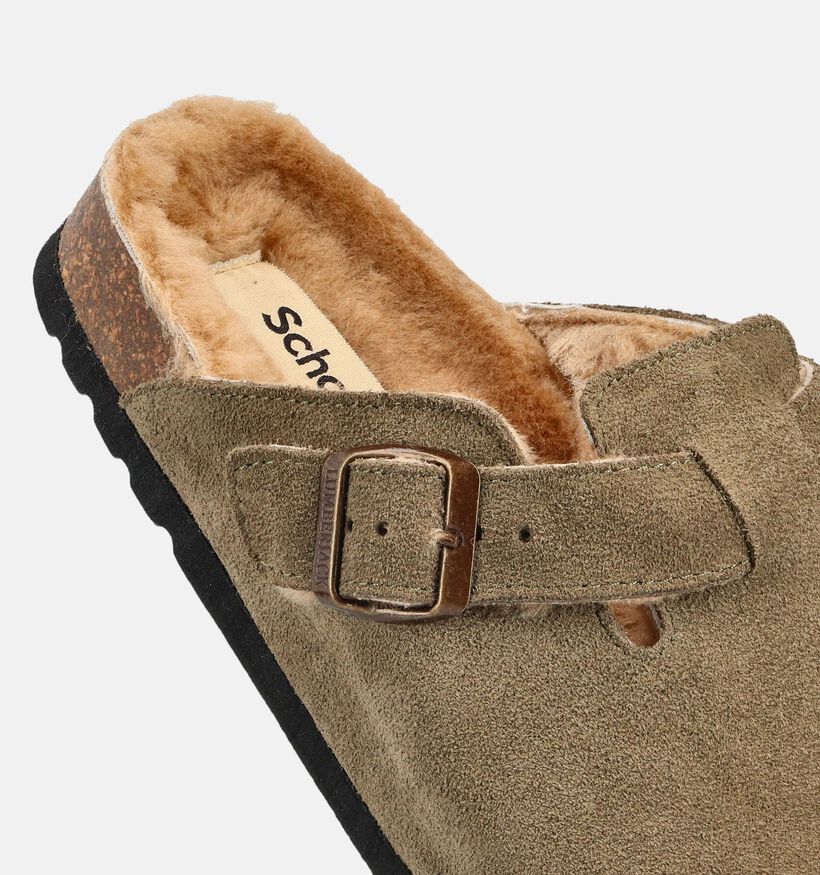 Scholl Olivier Fur Kaki Slippers voor heren (370631)