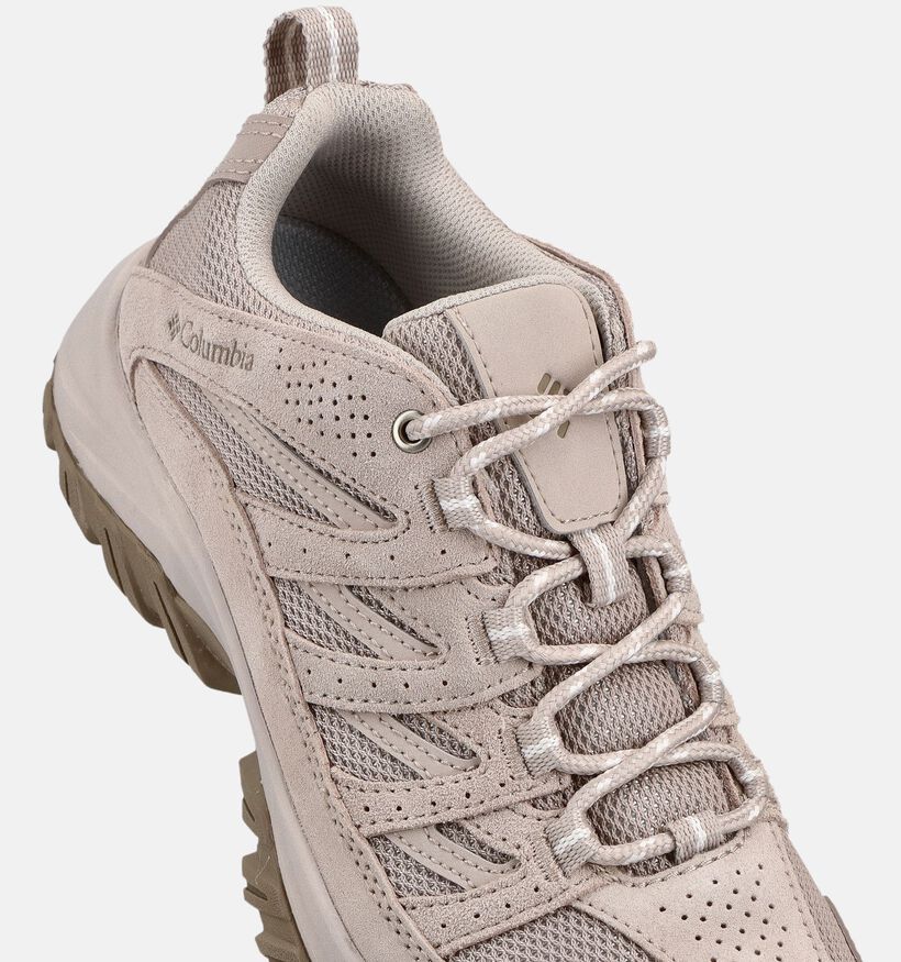 Columbia Crestwood Lichtbeige Wandelschoenen voor dames (369737) - geschikt voor steunzolen