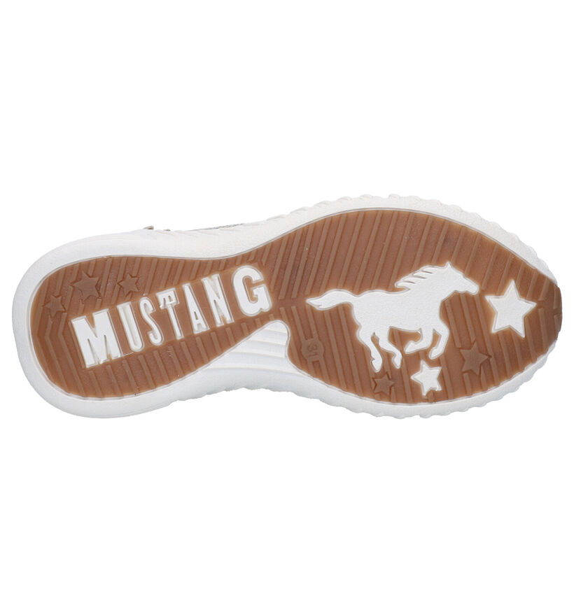Mustang Beige Sneakers in stof (266485)
