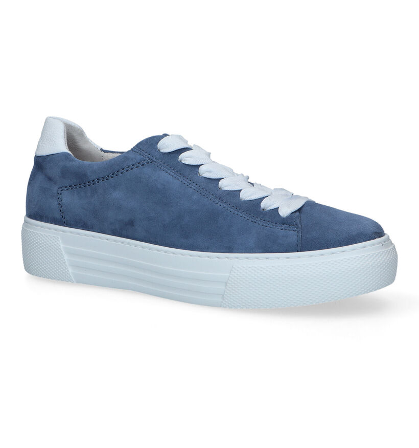 Gabor Comfort Chaussures à lacets en Bleu pour femmes (323158) - pour semelles orthopédiques