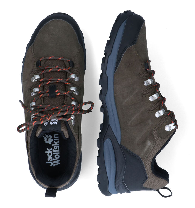 Jack Wolfskin Refugio Texapore Chaussures de randonnée en Khaki en daim (302188)