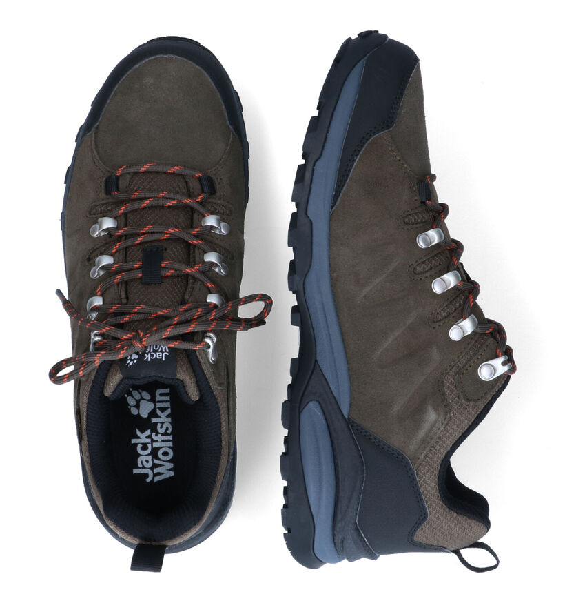 Jack Wolfskin Refugio Texapore Kaki Wandelschoenen in daim (302188)