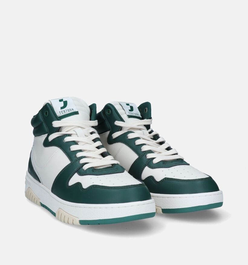SJ Witte/Groene Sneakers voor heren (341560) - geschikt voor steunzolen