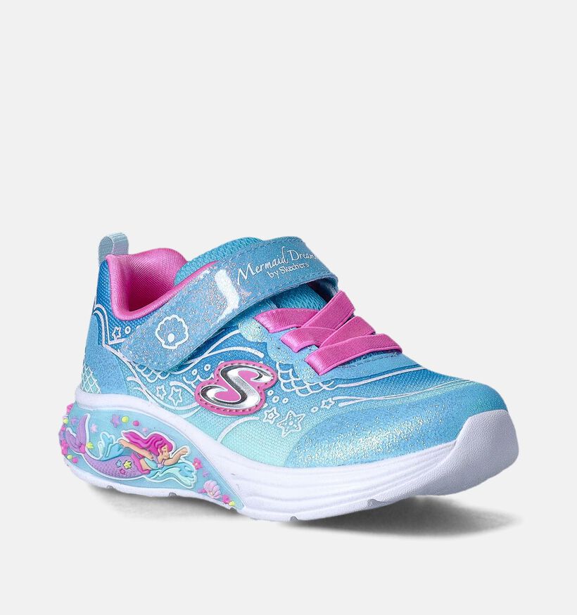 Skechers My Dreamers Mermaid Baskets en Bleu pour filles (361555)
