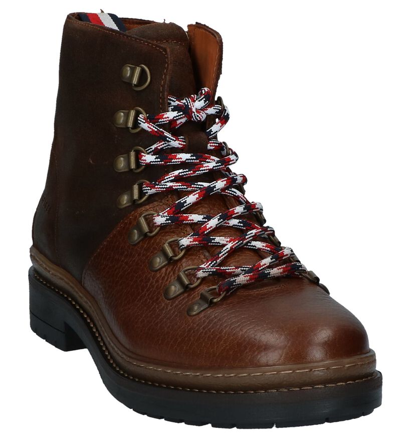 Tommy Hilfiger Bottines en Cognac en cuir (225512)