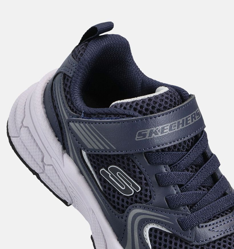 Skechers Retro-Graph Baskets en Bleu pour filles, gar&ccedil;ons (367534) - pour semelles orthop&eacute;diques