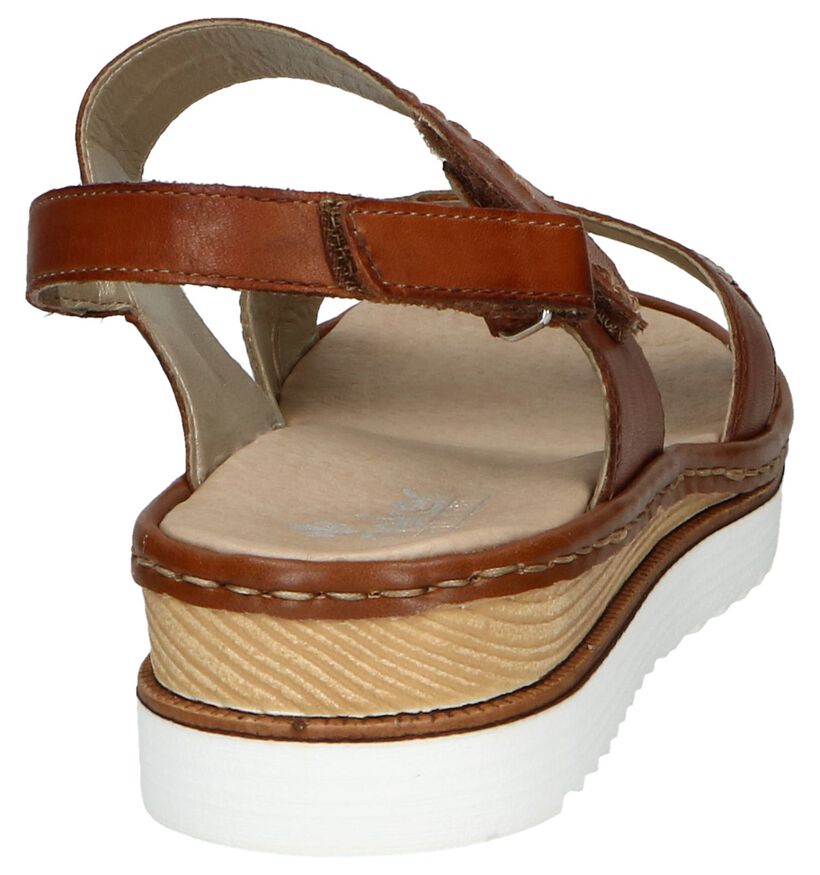 Rieker Cognac Sandalen in leer (271896)