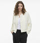 Vila Aryl Veste bomber en Écru pour femmes (353050)