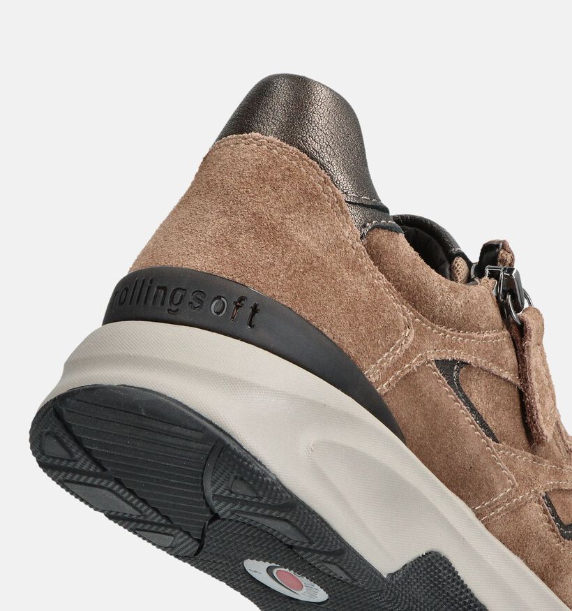 Gabor Rollingsoft Cognac Veterschoenen voor dames (360322) - geschikt voor steunzolen