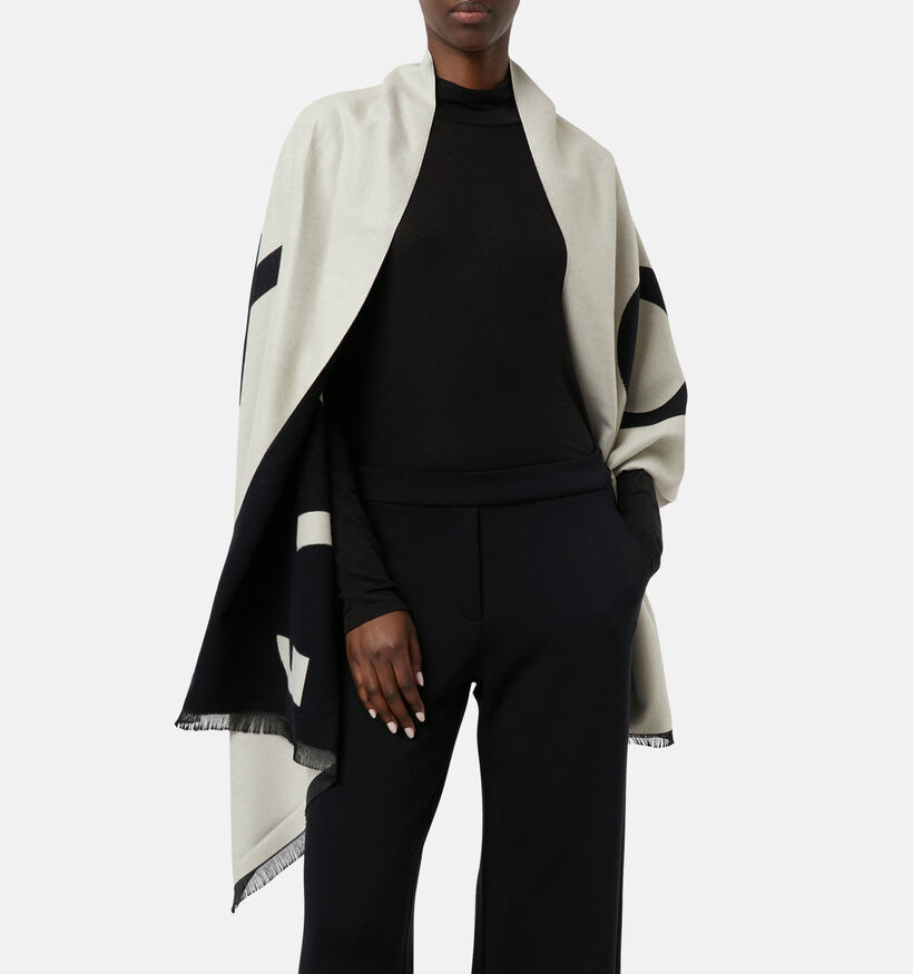 comma Châle en Noir/Blanc pour femmes (364464)