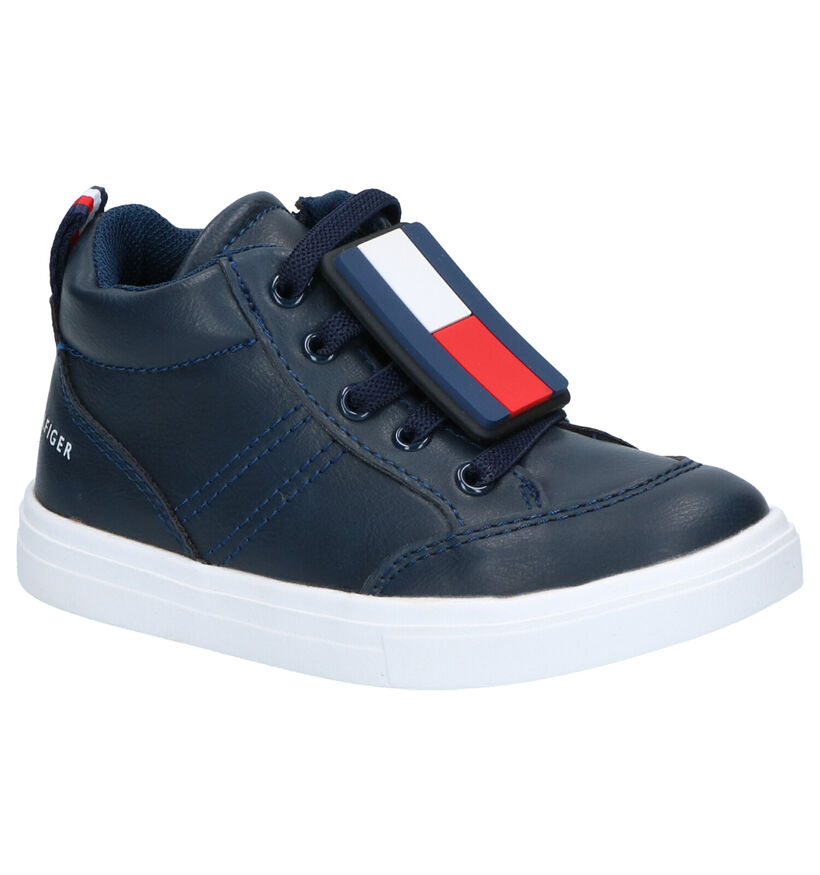 Tommy Hilfiger Baskets hautes en Bleu foncé en simili cuir (257339)