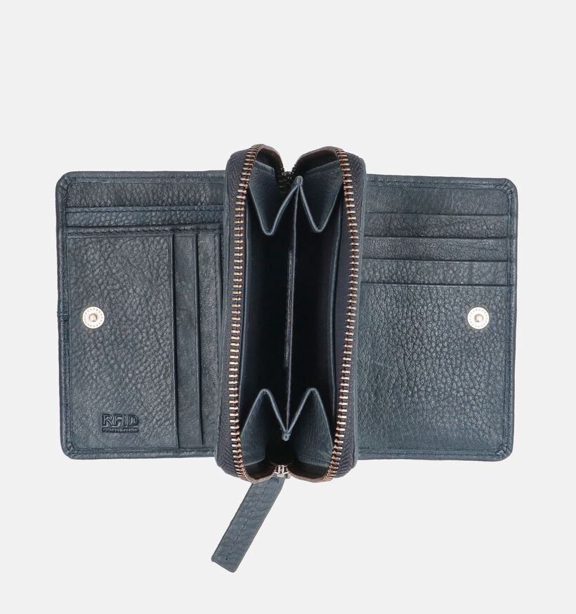 Burkely Skylar Donkerblauwe Ritsportemonnee voor dames (372482)