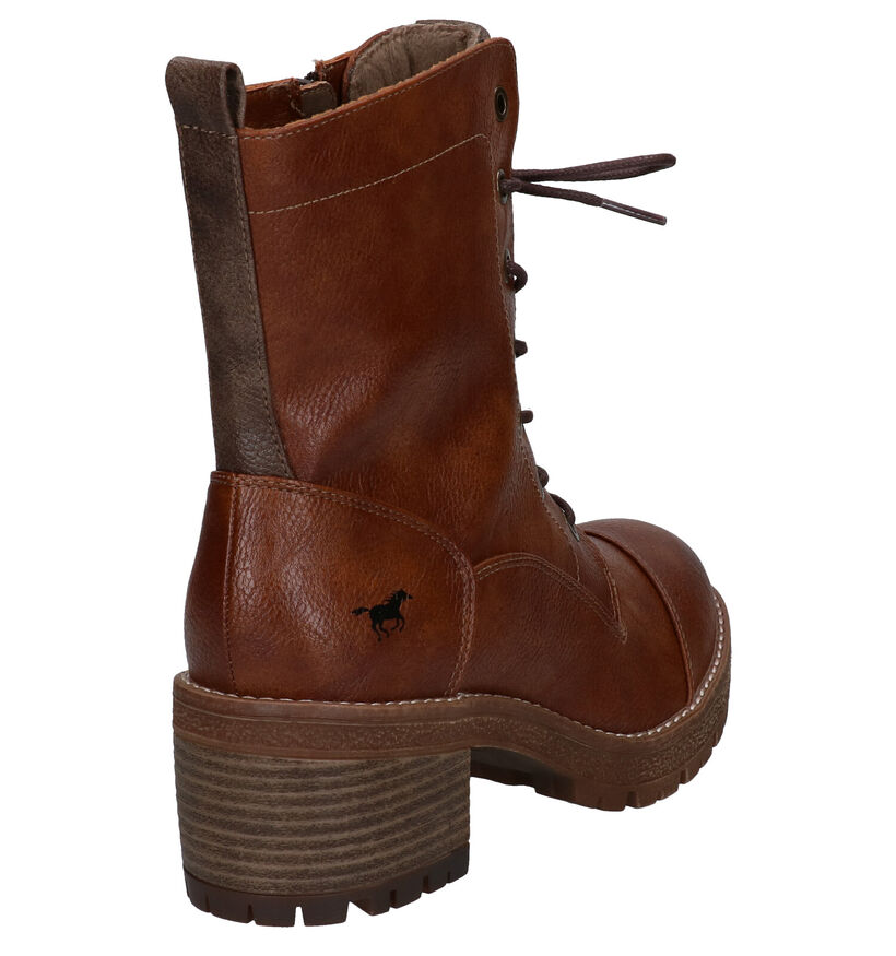 Mustang Cognac Boots in kunstleer (280945)