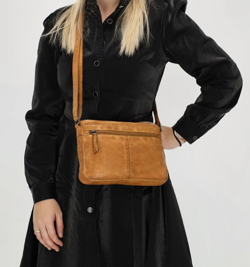 Hide & Stitches Gele Crossbody tas voor dames (358989)
