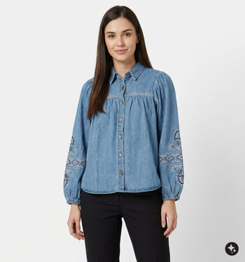 Minuit Blouses Blauw