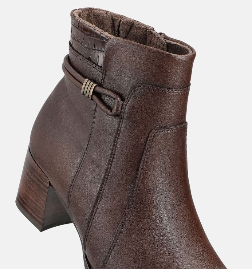 Jana Bottines à talons en Marron foncé pour femmes (362902) - pour semelles orthopédiques