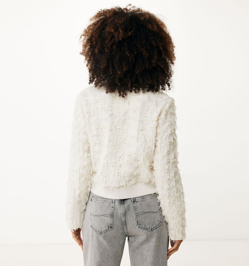 Mexx Veste bomber courte en tweed en Beige pour femmes (353214)